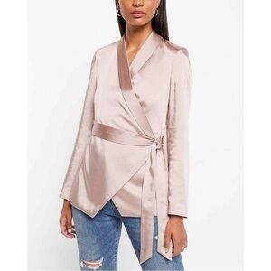 Express Satin Wrap Blazer